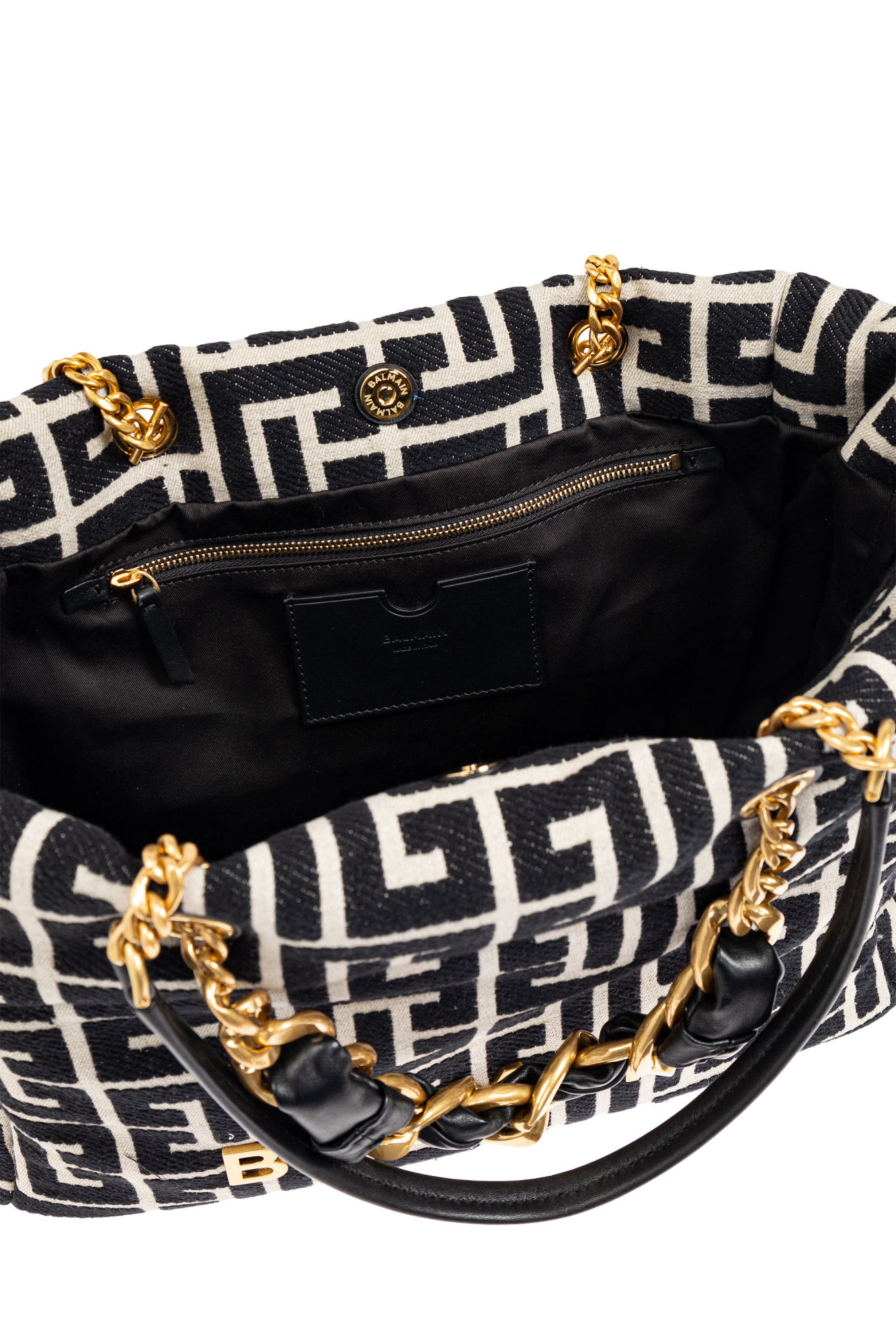 トートバッグ Balmain 1945 Soft Sponge Shopper Bag - Synthetic - Black 1945 Soft Sponge Shopper Bag - Balmain - Synthetic - Black
